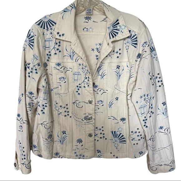 GW Jeans Co Jackets & Coats Vintage Cream Color Jean Jacket With